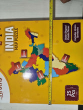 Jigsaw Puzzle Indian Map with State Capitals and Flag Educational Learning  for Kids