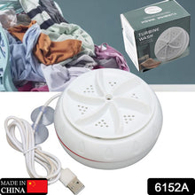 6152a Mini Washing Machine Turbine Washing Machine Door Hinge  Lightweight Turbo Washer With Usb Cable For Home Camping College Rooms Use